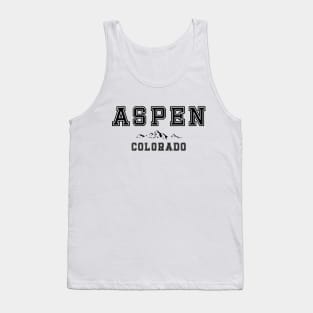 Aspen Town in Colorado with Mountain Graphic Tank Top